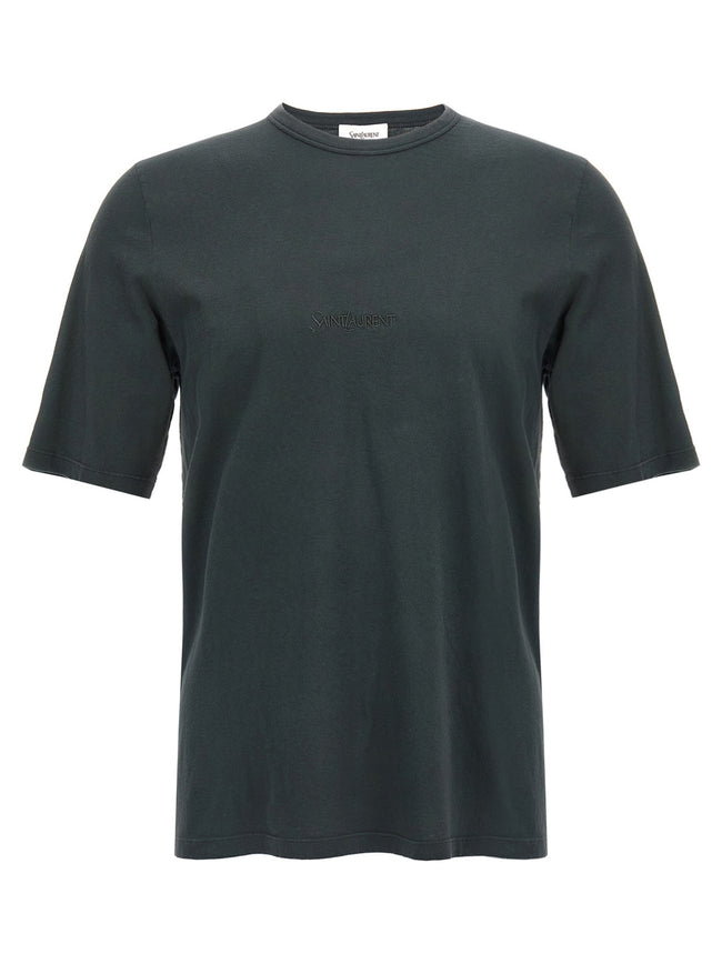Saint Laurent Schwarzes Baumwoll-T-Shirt