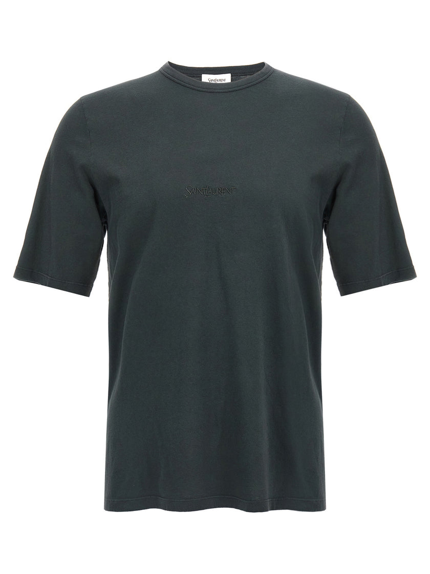 Saint Laurent Schwarzes Baumwoll-T-Shirt