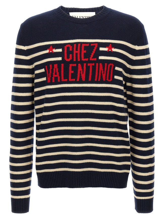 Valentino Garavani Blauer Cardigan aus Schurwolle