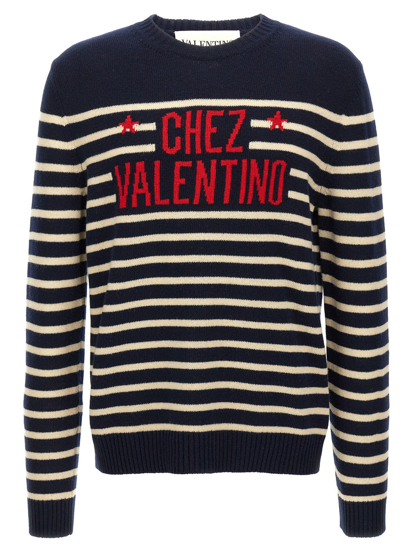 Valentino Garavani Blauer Cardigan aus Schurwolle