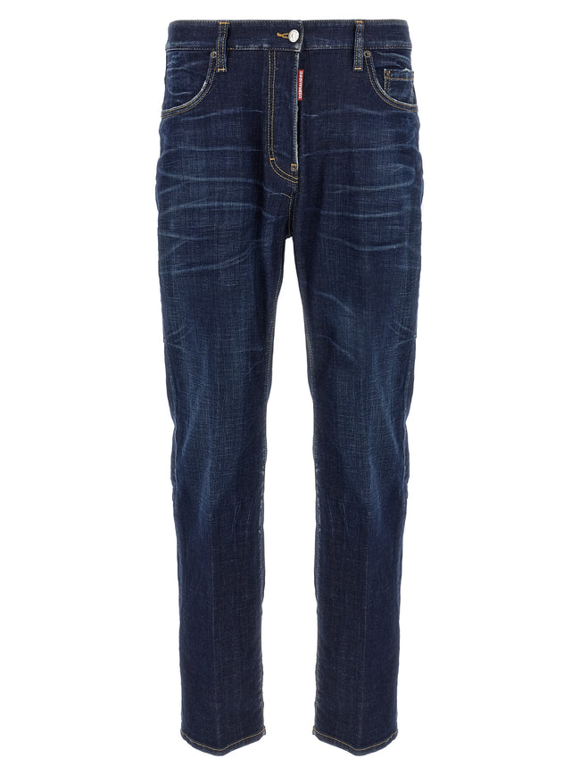 Dsquared² Blaue Jeans aus Baumwolle im geraden Schnitt