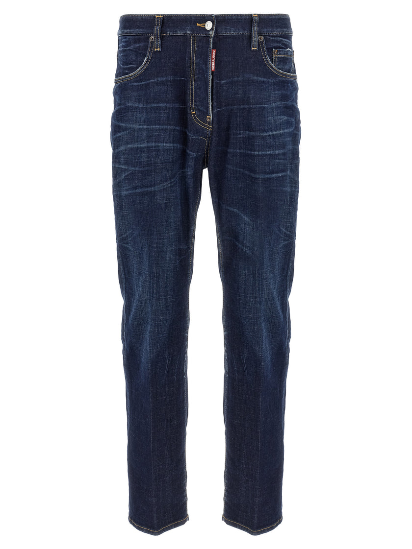 Dsquared² Blaue Jeans aus Baumwolle im geraden Schnitt