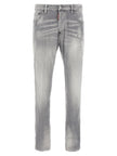 Dsquared² Graue Jeans aus Baumwolle im geraden Schnitt
