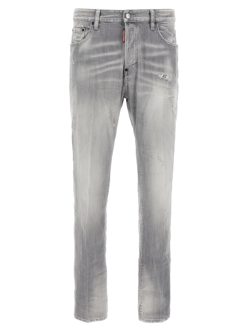 Dsquared² Graue Jeans aus Baumwolle im geraden Schnitt