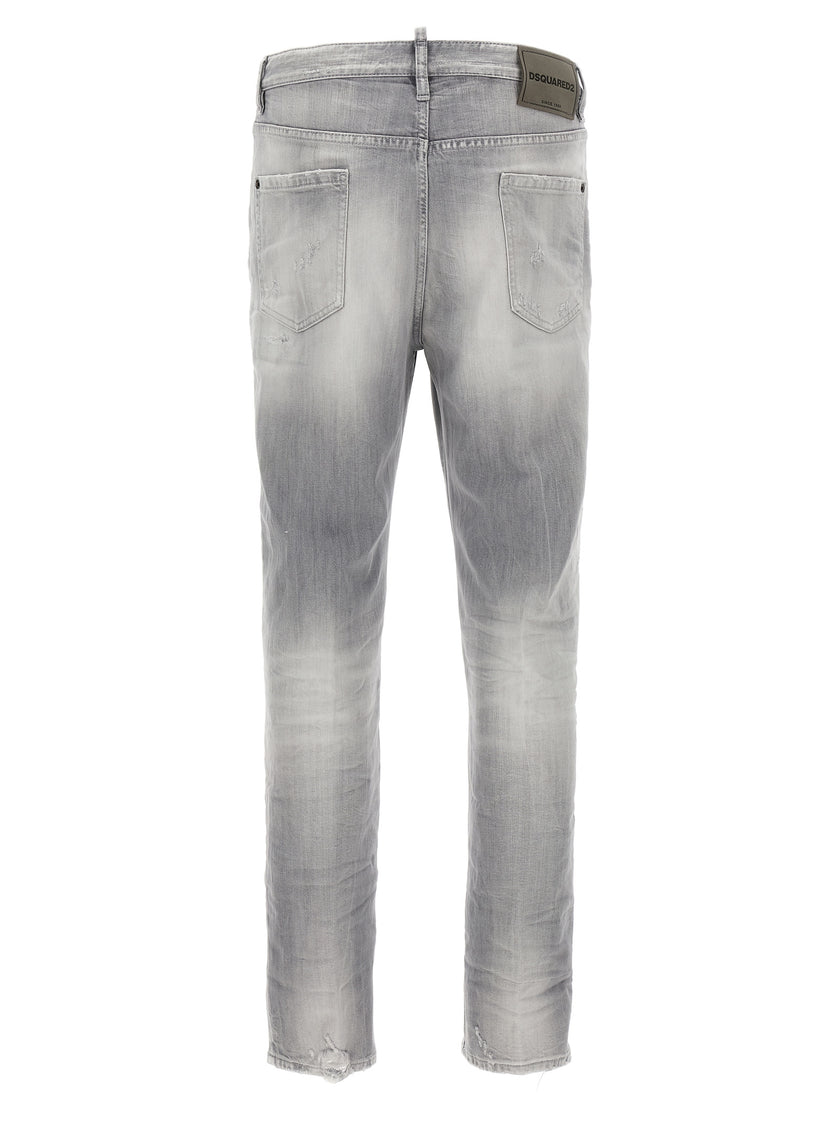 Dsquared² Graue Jeans aus Baumwolle im geraden Schnitt