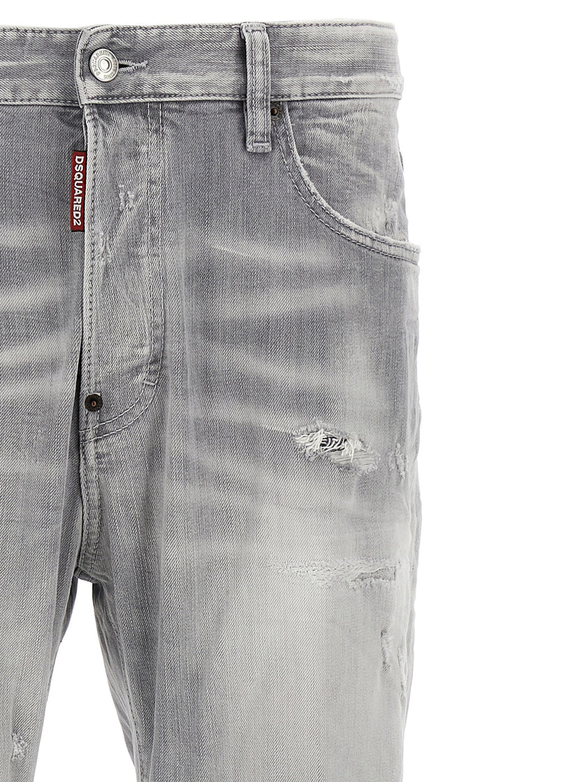 Dsquared² Graue Jeans aus Baumwolle im geraden Schnitt