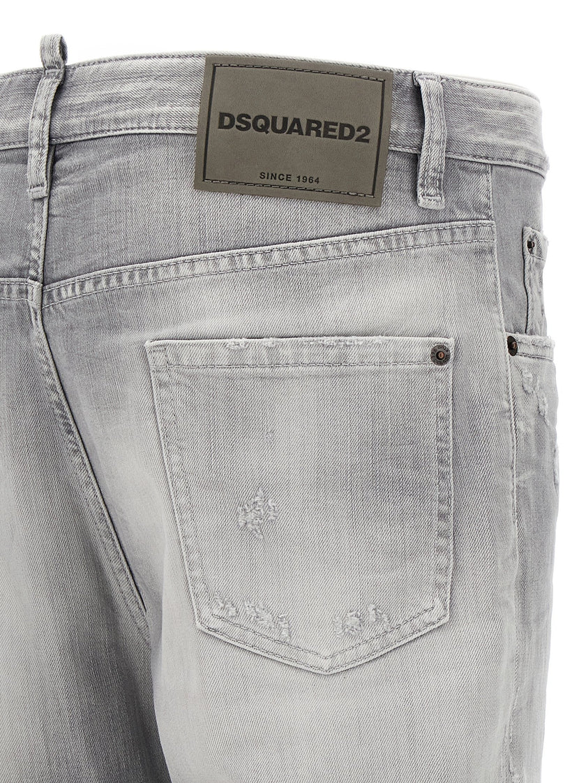 Dsquared² Graue Jeans aus Baumwolle im geraden Schnitt