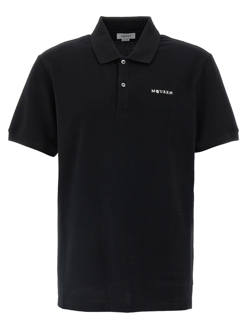 Alexander McQueen Bicolor Cotton Polo Shirt