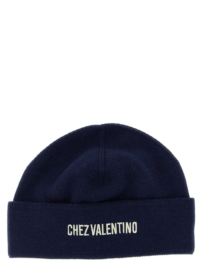 Valentino Garavani Blaue Baumwollmütze