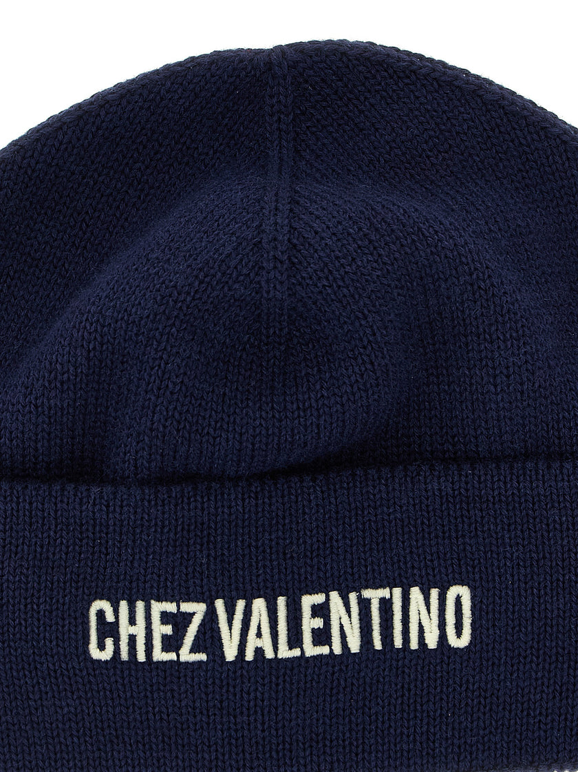 Valentino Garavani Blaue Baumwollmütze