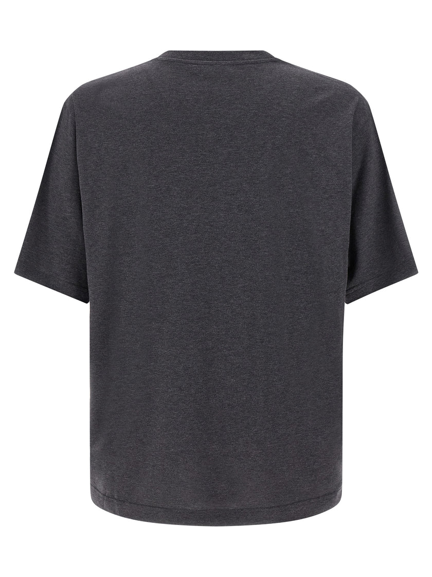 Dolce & Gabbana Graues Baumwoll-T-Shirt