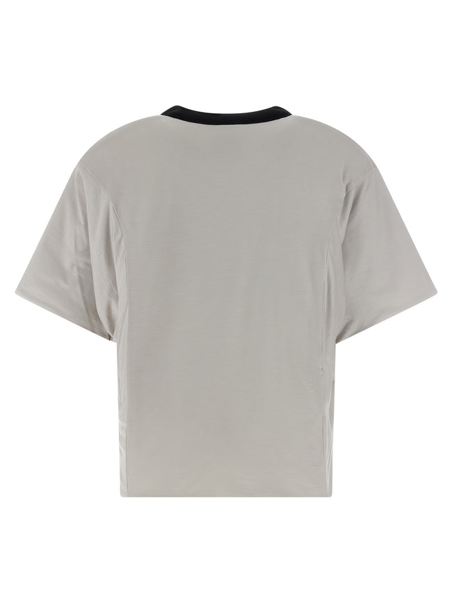 Y-3 Graues Lyocell T-Shirt