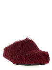 Marni Bordeaux Kalbsleder Clogs