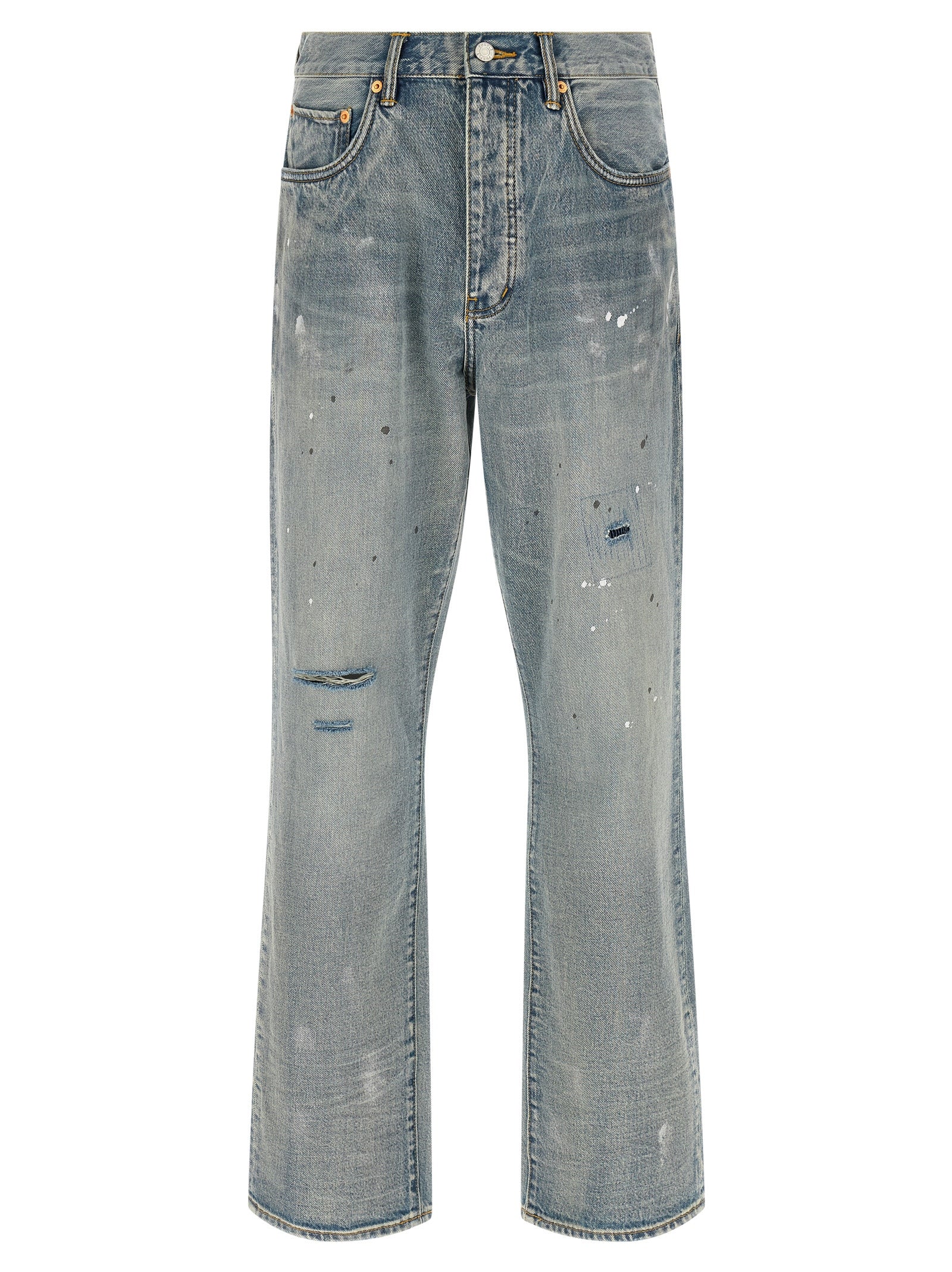 PURPLE Blaue Jeans aus Baumwolle im geraden Schnitt
