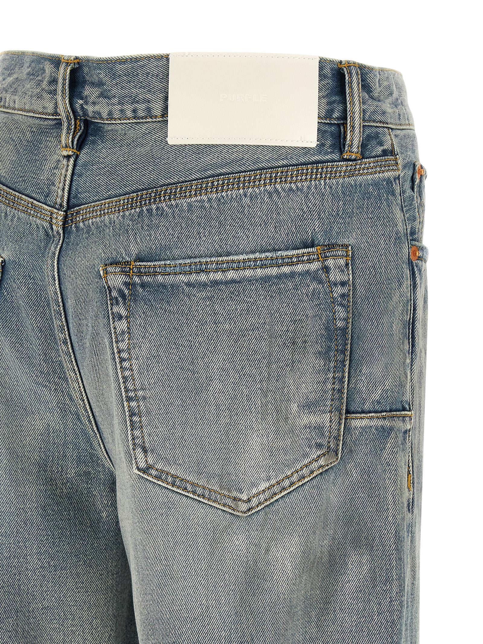 PURPLE Blaue Jeans aus Baumwolle im geraden Schnitt
