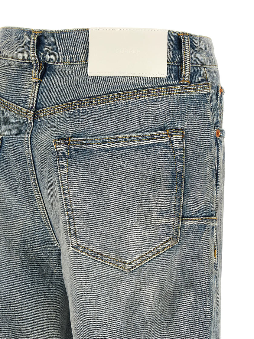PURPLE Blaue Jeans aus Baumwolle im geraden Schnitt