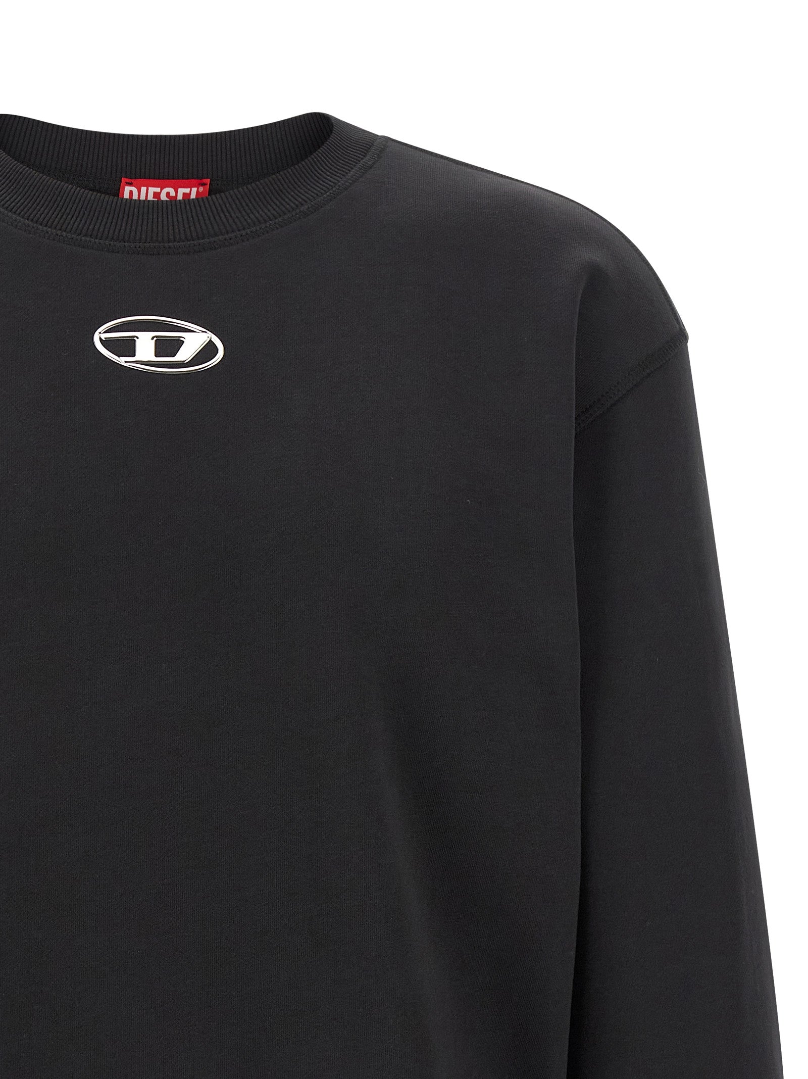 Diesel Schwarzer Baumwoll-Sweatshirt