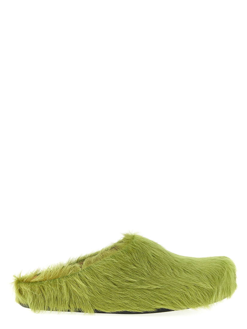 Marni zweifarbige Clogs aus Kalbsleder