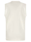 Diesel Weißes ärmelloses Baumwoll-T-Shirt