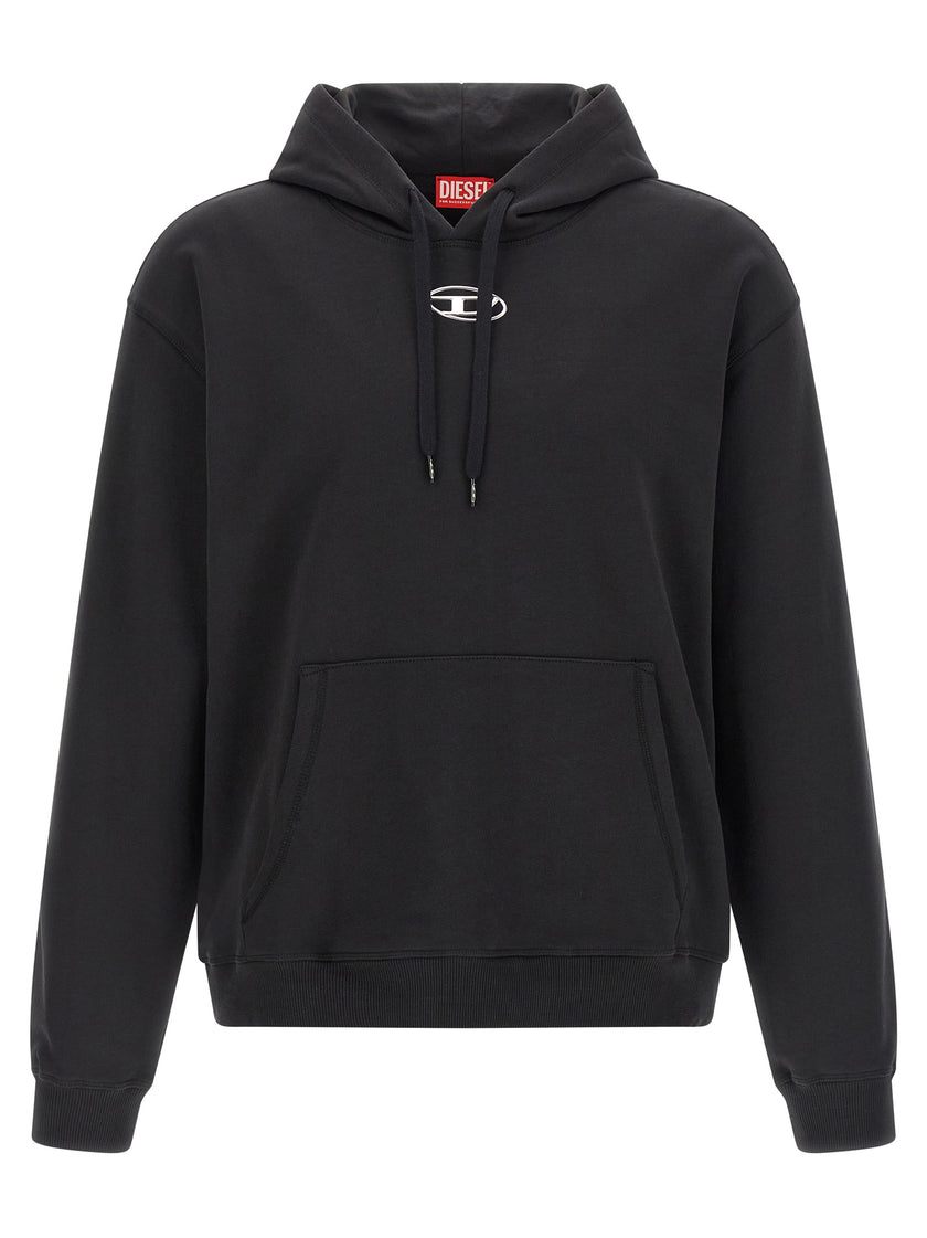 Diesel Schwarzer Baumwoll-Sweatshirt