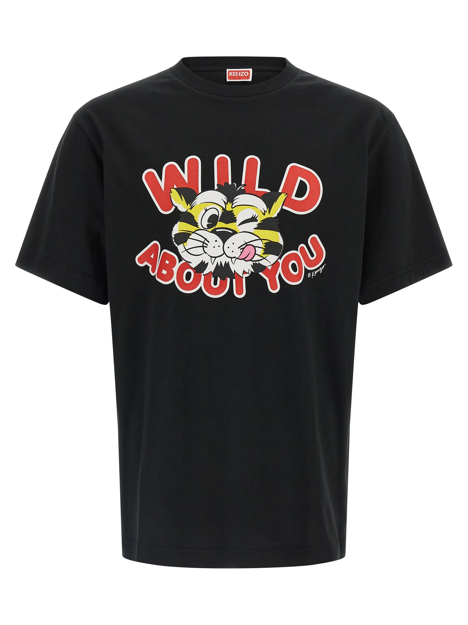 Kenzo Schwarzes Baumwoll-T-Shirt