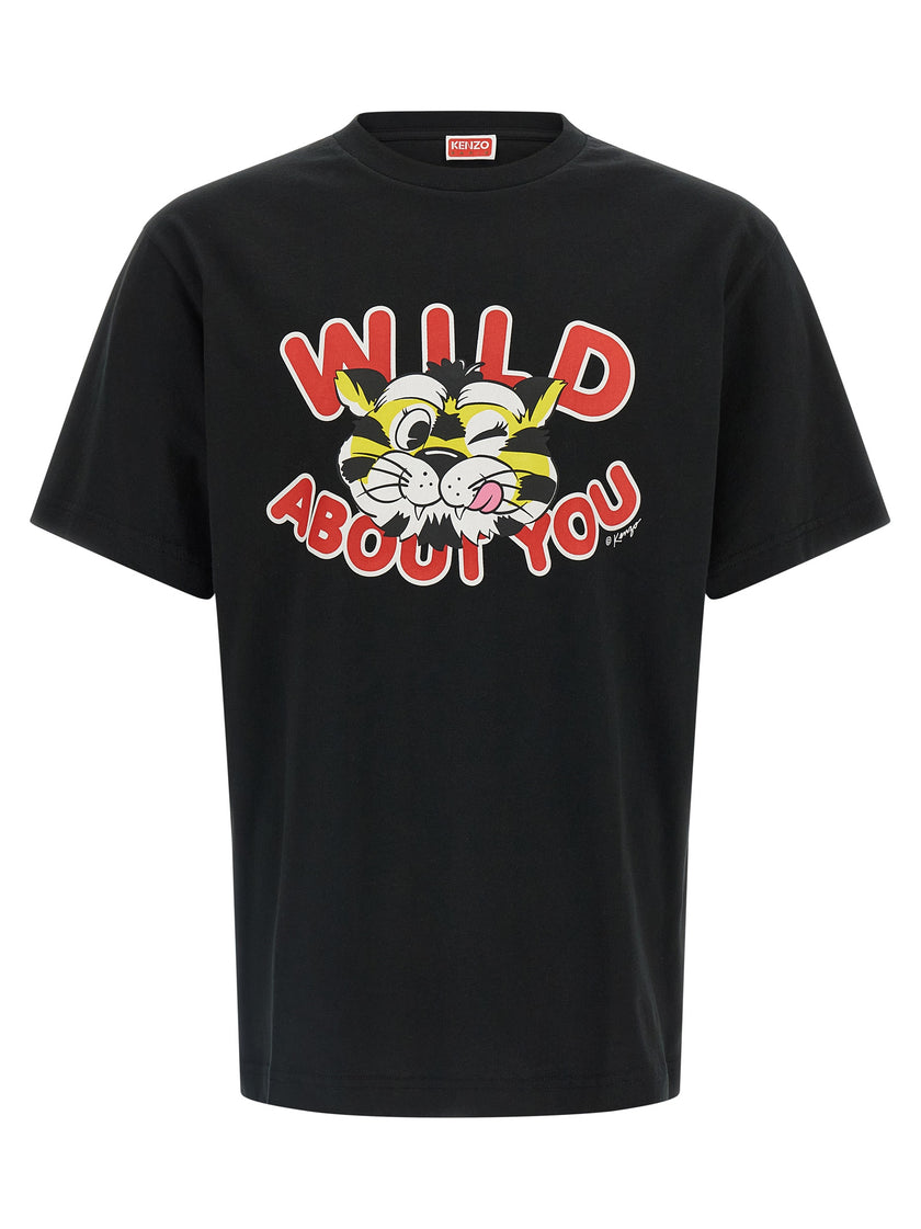 Kenzo Schwarzes Baumwoll-T-Shirt