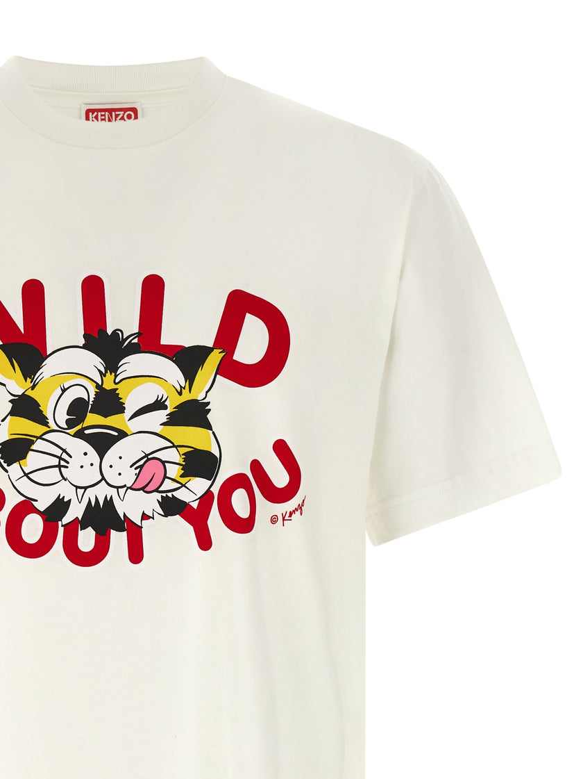 Kenzo Weißes Baumwoll-T-Shirt