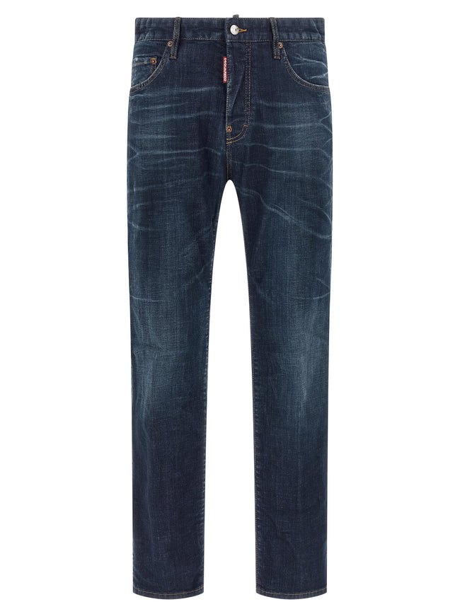 Dsquared² Blaue Jeans aus Baumwolle im geraden Schnitt