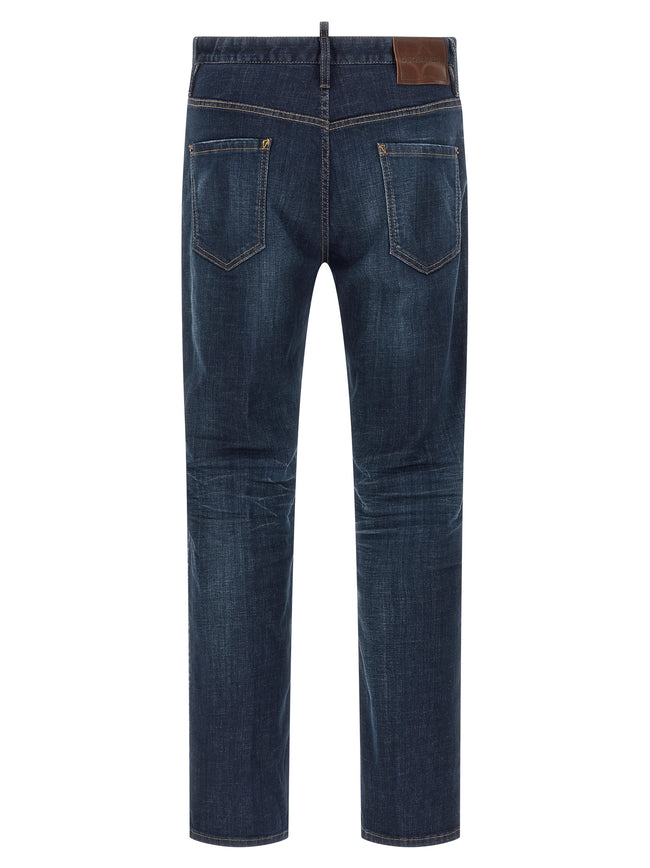Dsquared² Blaue Jeans aus Baumwolle im geraden Schnitt