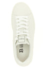 Balmain Weiße Kalbsleder Low-Top-Sneaker