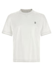 Brunello Cucinelli Weißes Baumwoll-T-Shirt