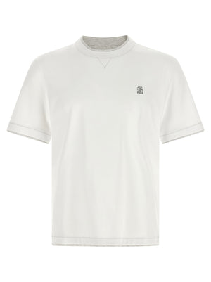 Brunello Cucinelli weißes Baumwoll-T-Shirt