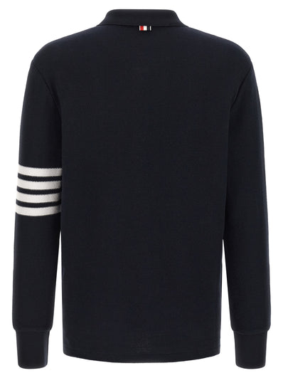 Thom Browne Blaues Baumwoll-Polohemd