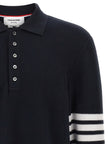 Thom Browne Blaues Baumwoll-Polohemd