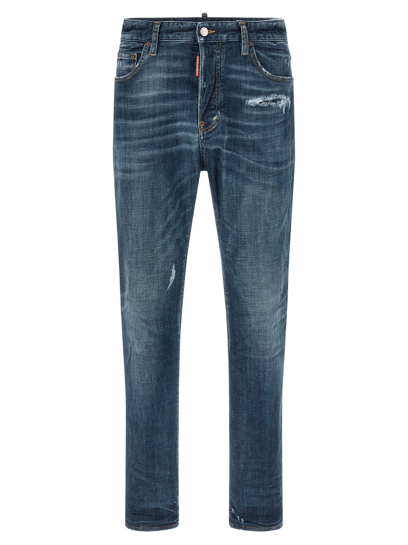 Dsquared² Blaue Jeans aus Baumwolle im geraden Schnitt