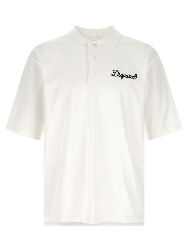 Dsquared² Weißes Poloshirt aus Baumwolle