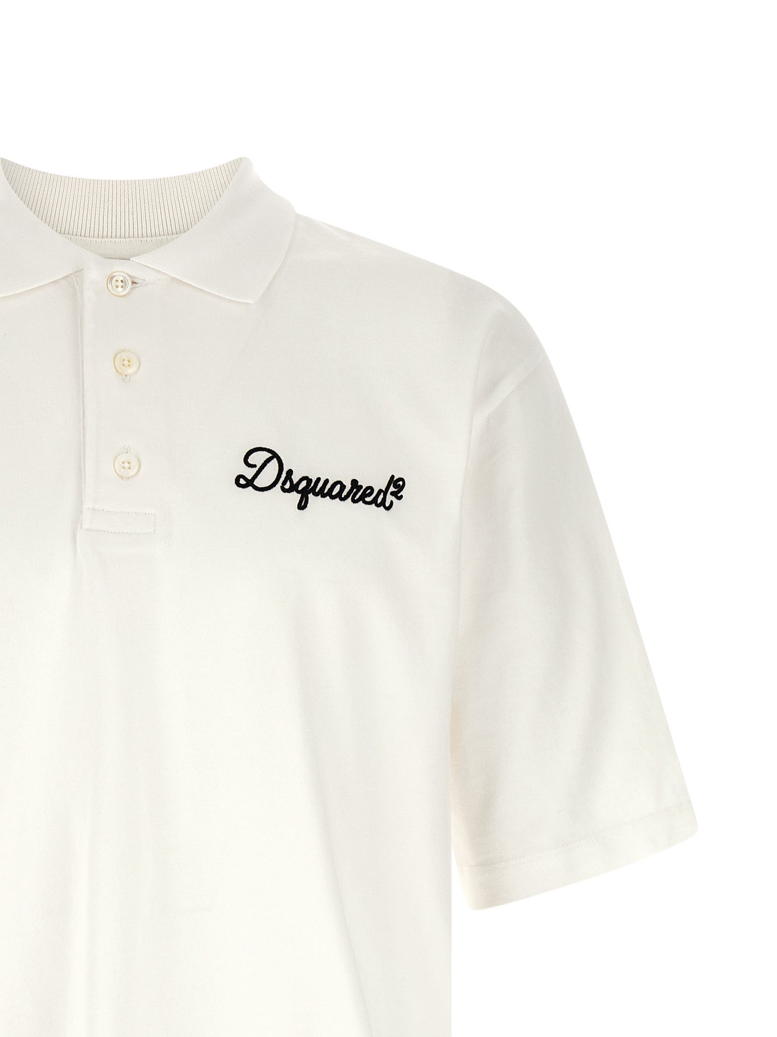 Dsquared² Weißes Poloshirt aus Baumwolle
