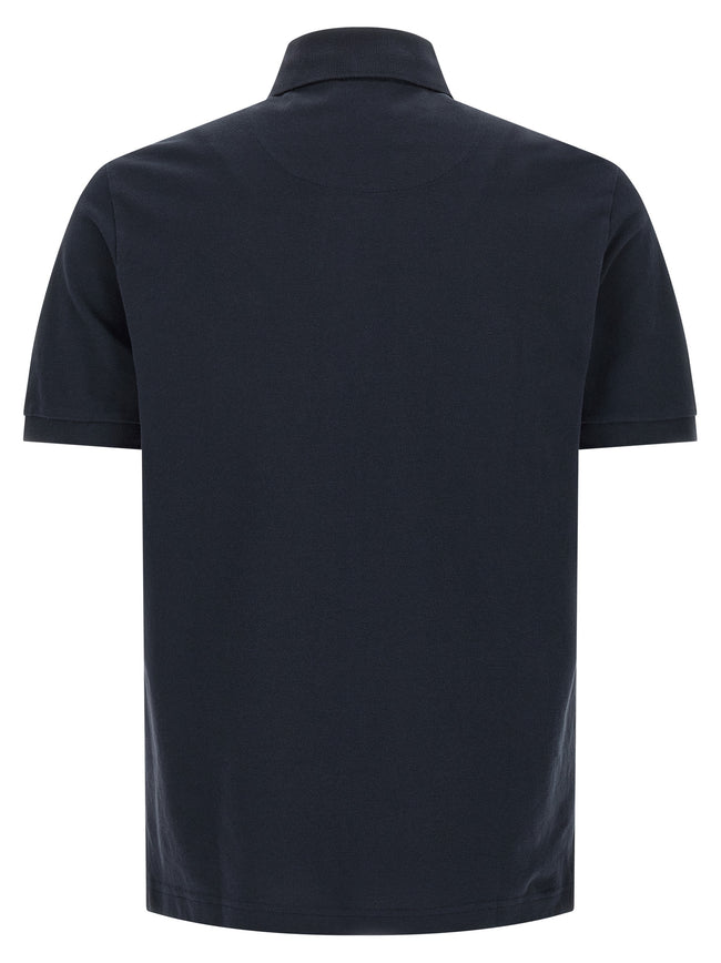 Etro Blaues Baumwoll-Polohemd