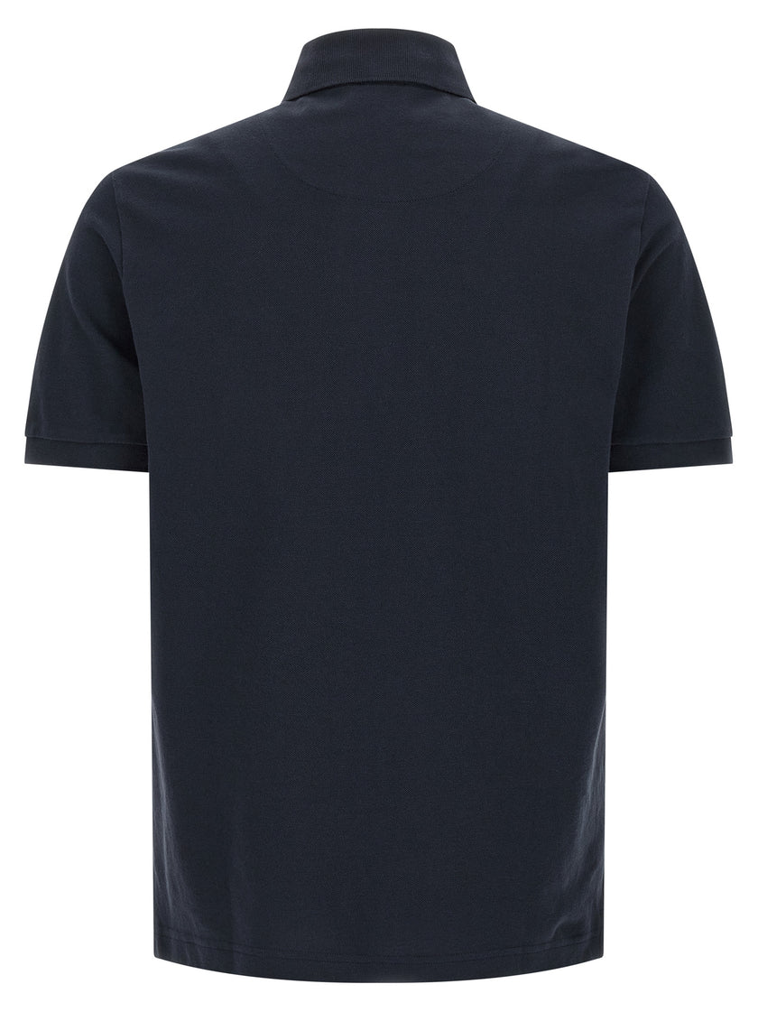 Etro Blaues Baumwoll-Polohemd