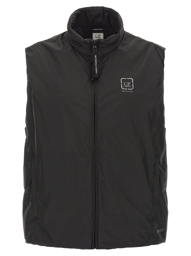 C.P. Company Schwarze ärmellose Jacke aus Polyamid