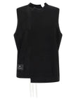 Y-3 Schwarze ärmellose Weste aus Viskose