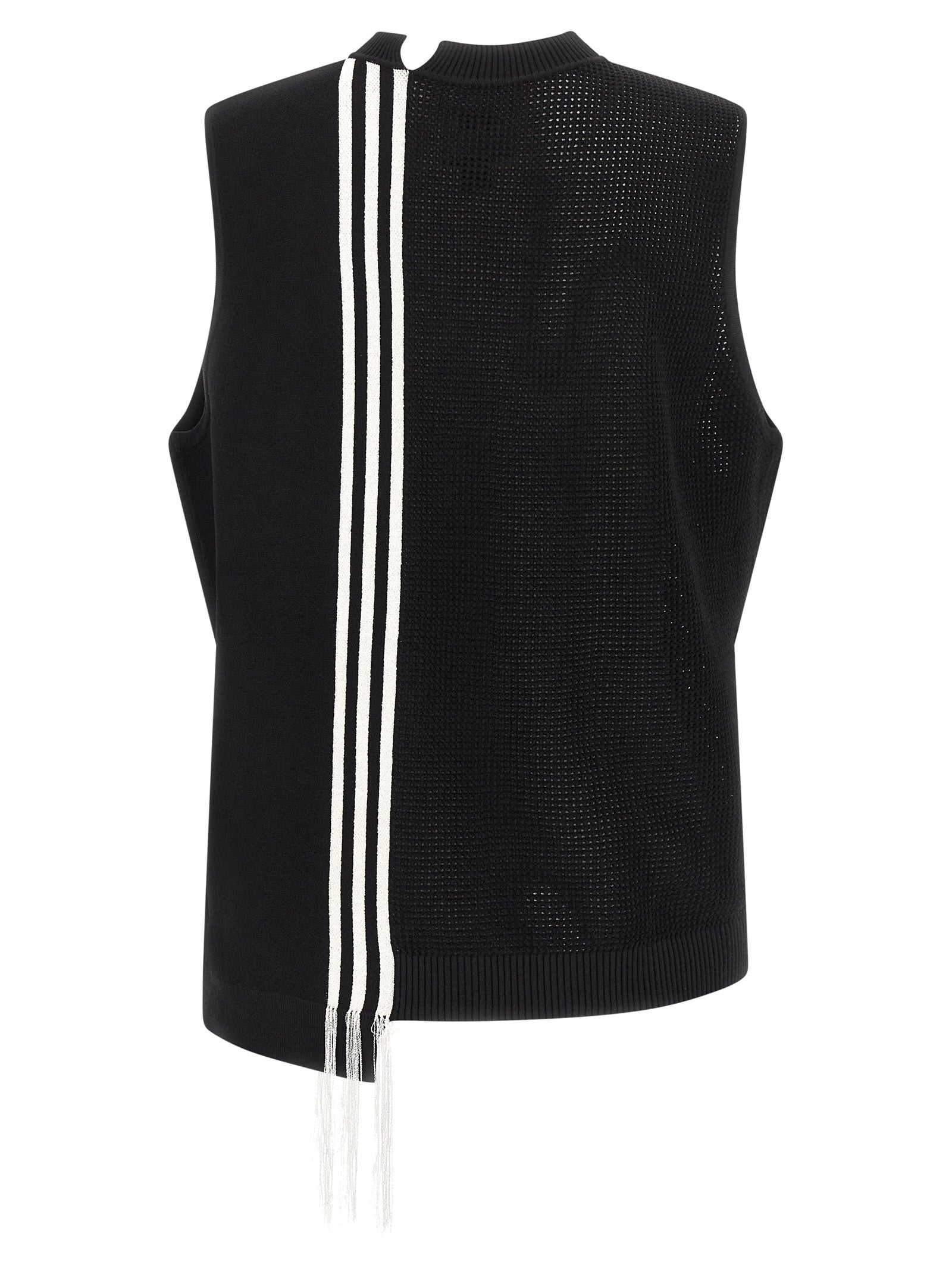 Y-3 Schwarze ärmellose Weste aus Viskose