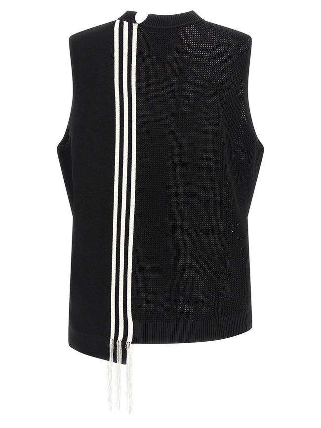 Y-3 Schwarze ärmellose Weste aus Viskose