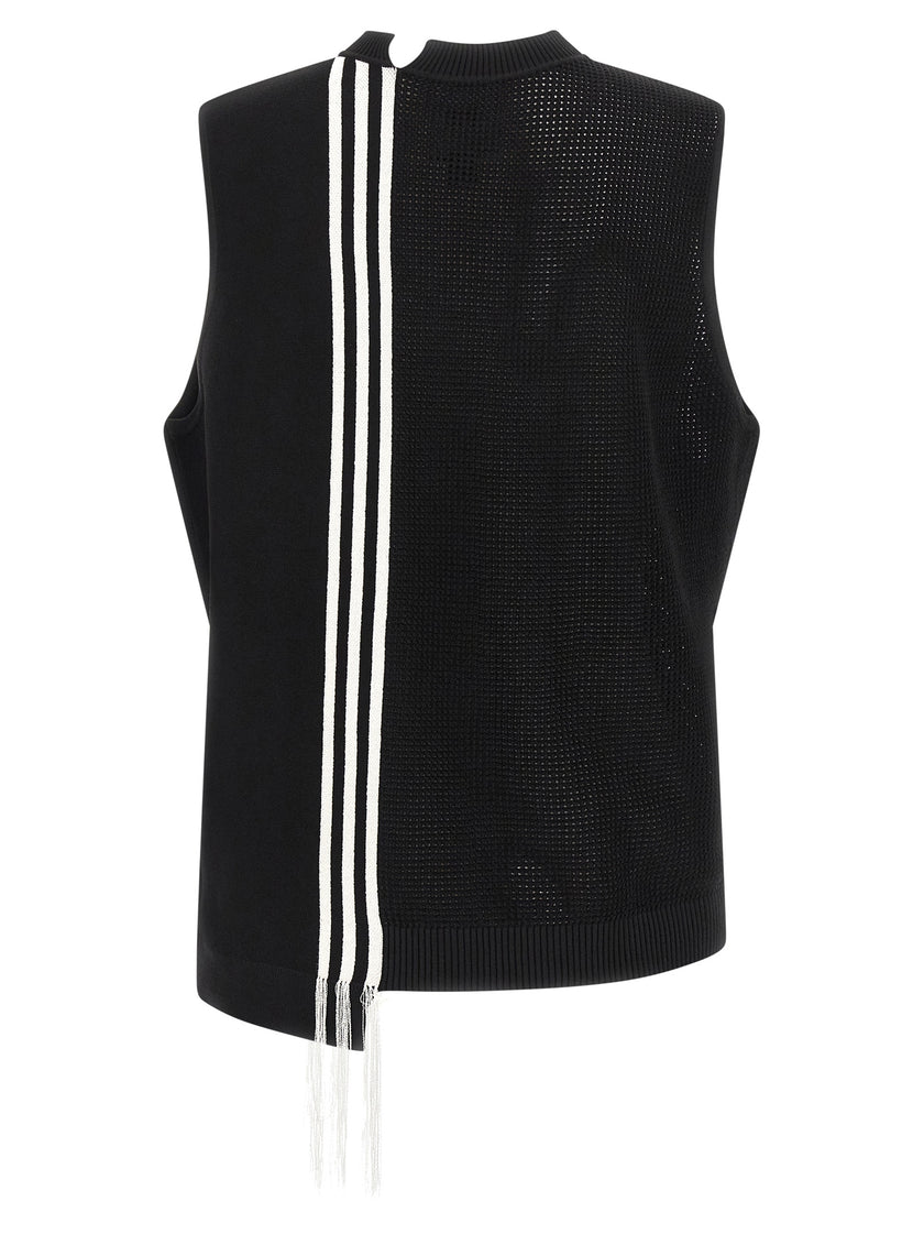 Y-3 Schwarze ärmellose Weste aus Viskose