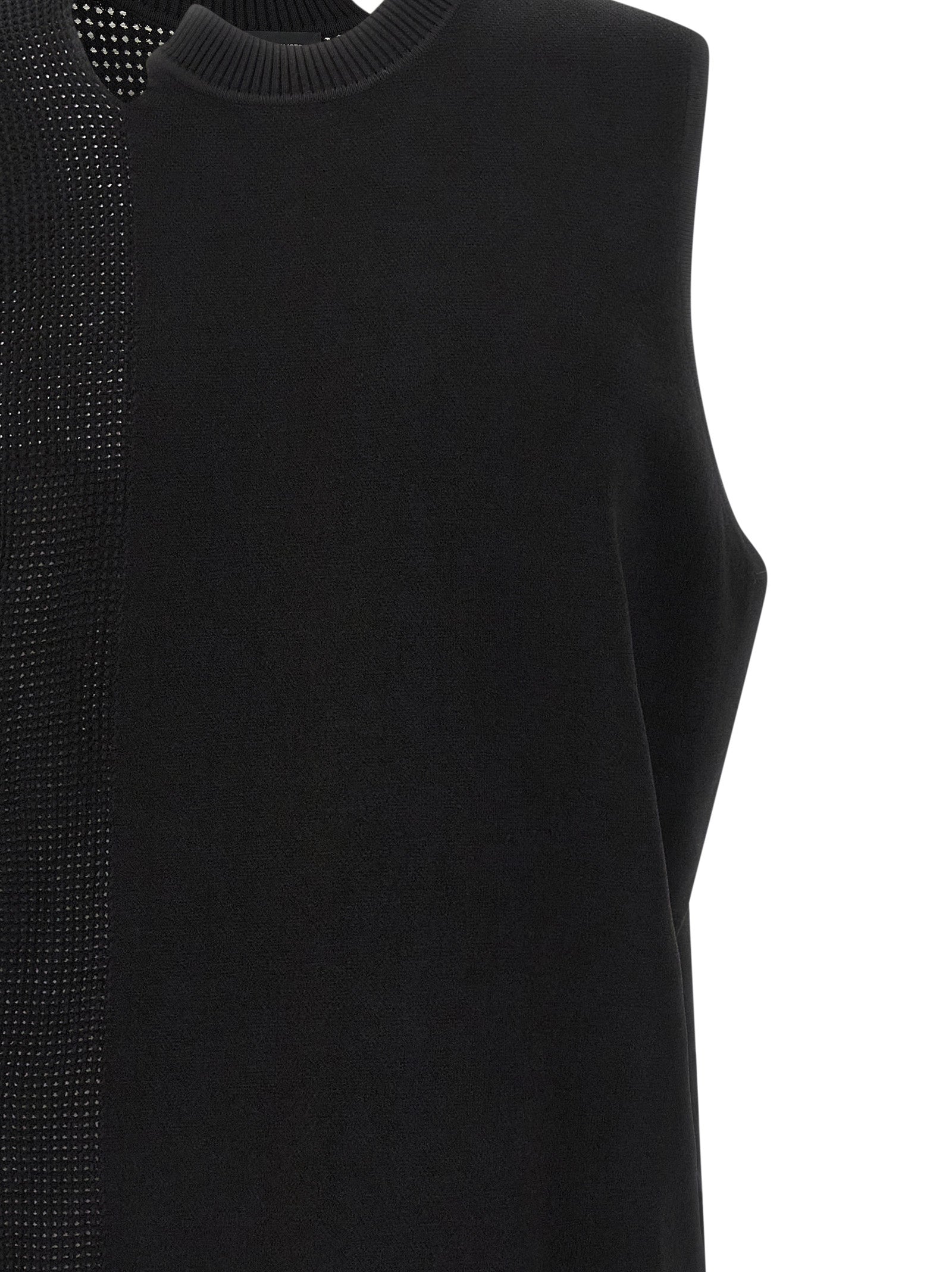 Y-3 Schwarze ärmellose Weste aus Viskose