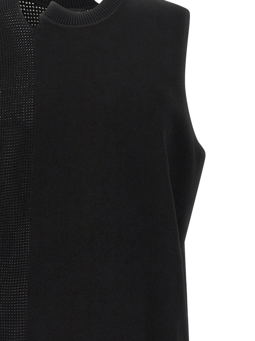 Y-3 Schwarze ärmellose Weste aus Viskose