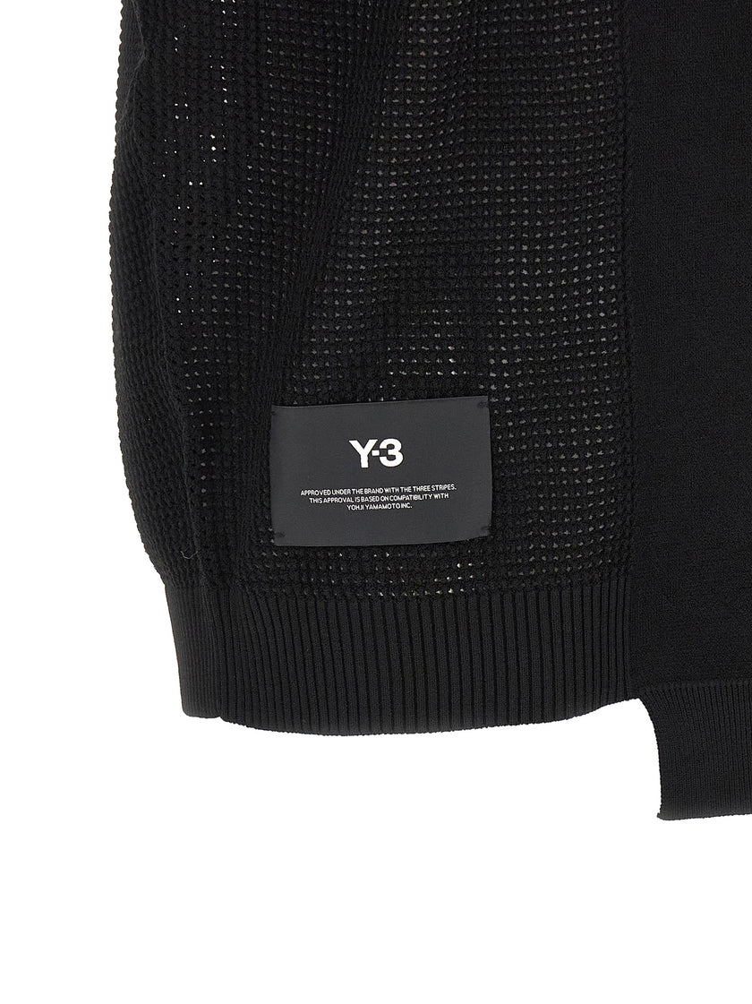 Y-3 Schwarze ärmellose Weste aus Viskose