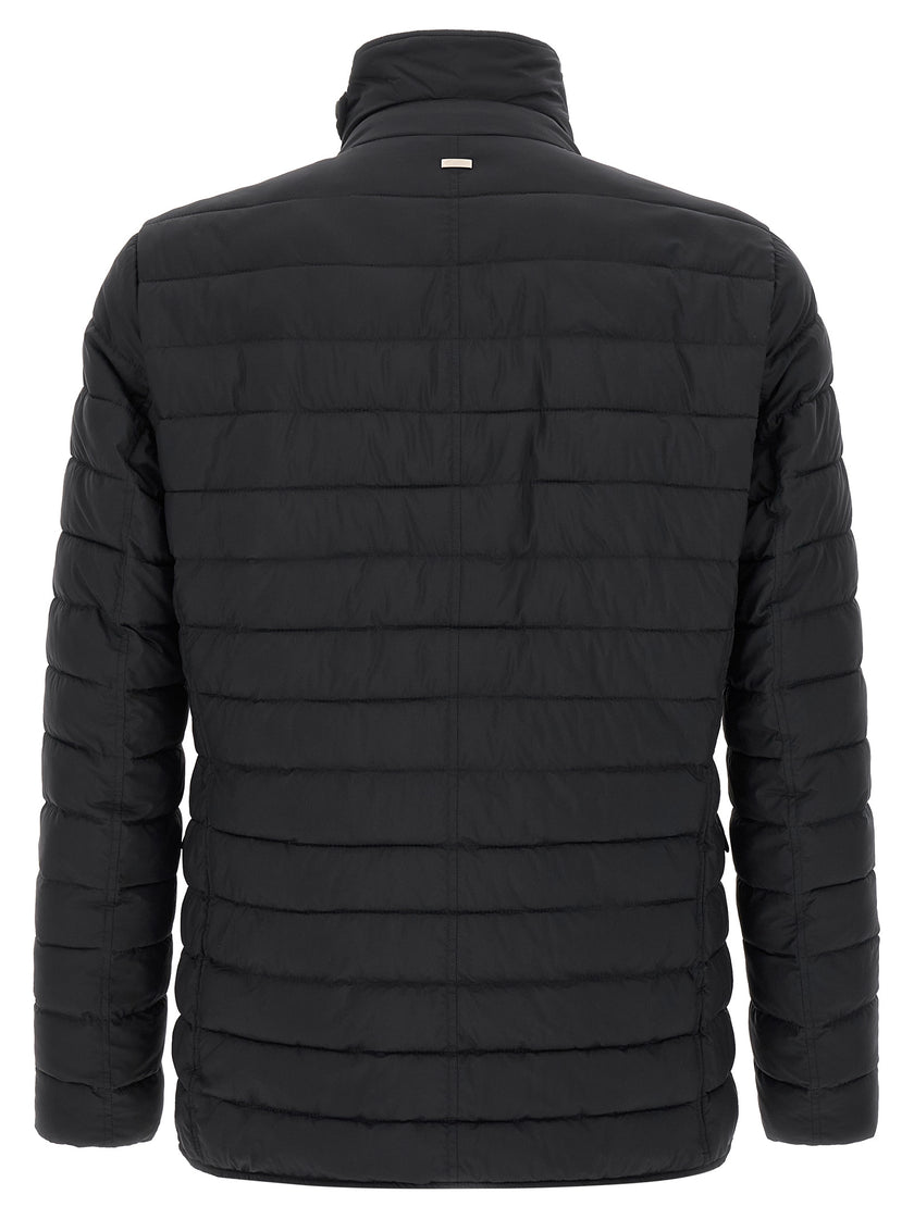 Herno Blaue Polyamid-Jacke in voller Länge