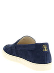 Brunello Cucinelli Mokassins aus blauem Kalbsleder