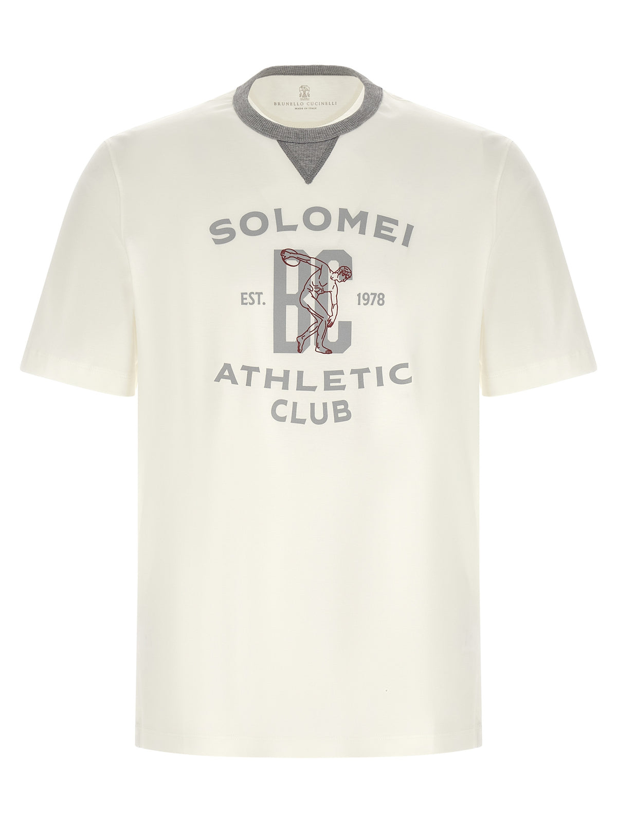 Brunello Cucinelli Weißes Baumwoll-T-Shirt